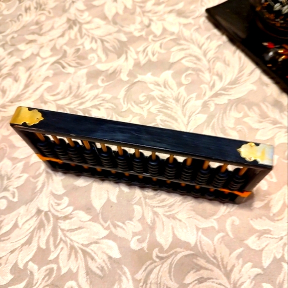 ⛩️ True Antique 1940's Authentic "Lotus Flower" Abacus - Picture 7 of 10